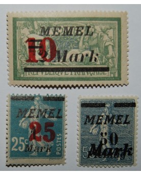 Klaipėda/Memel, Mi 121-123, *