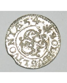 Švedija/Livonija. Karolis X Gustavas. Šilingas (solidas), 1654 m. UNC
