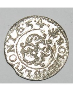 Švedija/Livonija. Karolis X Gustavas. Šilingas (solidas), 1654 m. UNC