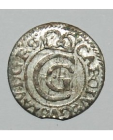 Švedija/Livonija. Karolis X Gustavas. Šilingas (solidas), 1654 m. UNC