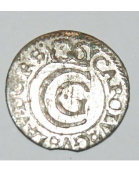 Švedija/Livonija. Karolis X Gustavas. Šilingas (solidas), 1654 m. UNC