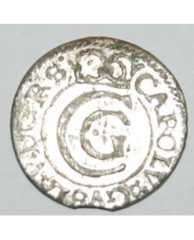 Švedija/Livonija. Karolis X Gustavas. Šilingas (solidas), 1654 m. UNC