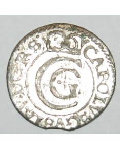 Švedija/Livonija. Karolis X Gustavas. Šilingas (solidas), 1654 m. UNC