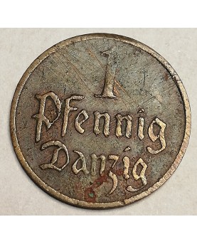 Dancigas/Danzig. 1 Pfennig, 1926