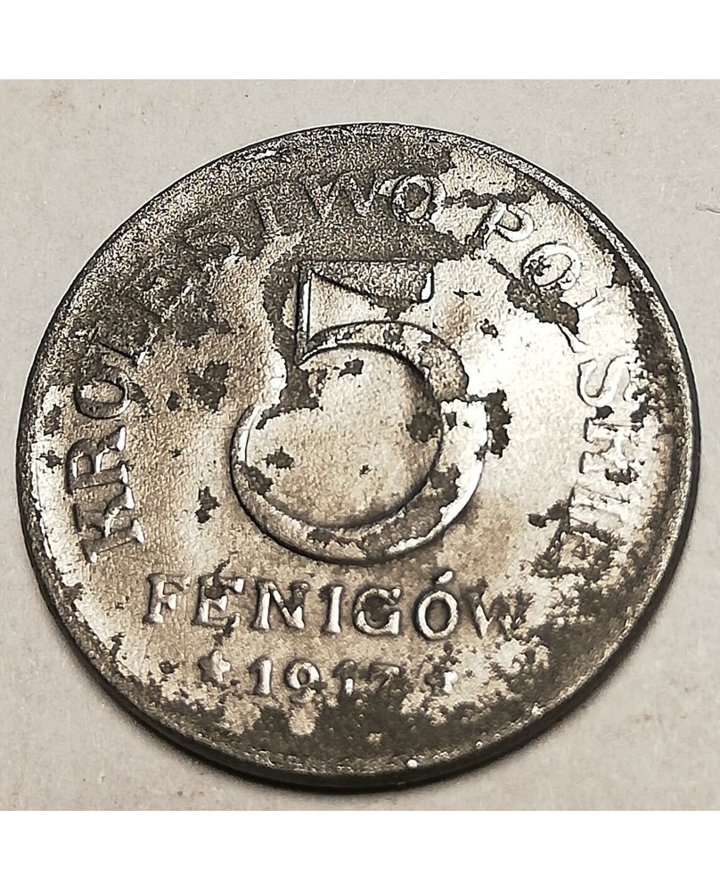 Krolestwo Polskie. 5 Fenigow, 1917 Krolestwo Polskie. 5 Fenigow, 1917