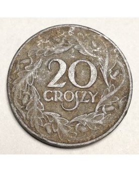 Lenkija. 20 groszy, 1923 m. (CINKAS)