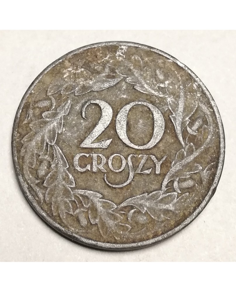 Lenkija. 20 groszy, 1923 m. (CINKAS) Lenkija. 20 groszy, 1923 m. (CINKAS)