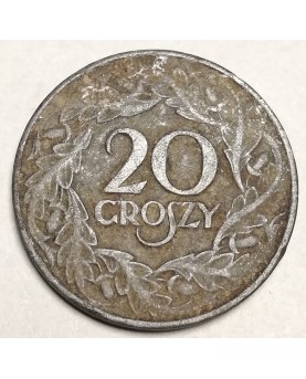 Lenkija. 20 groszy, 1923 m. (CINKAS)