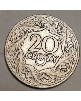 Lenkija. 20 groszy, 1923 m.