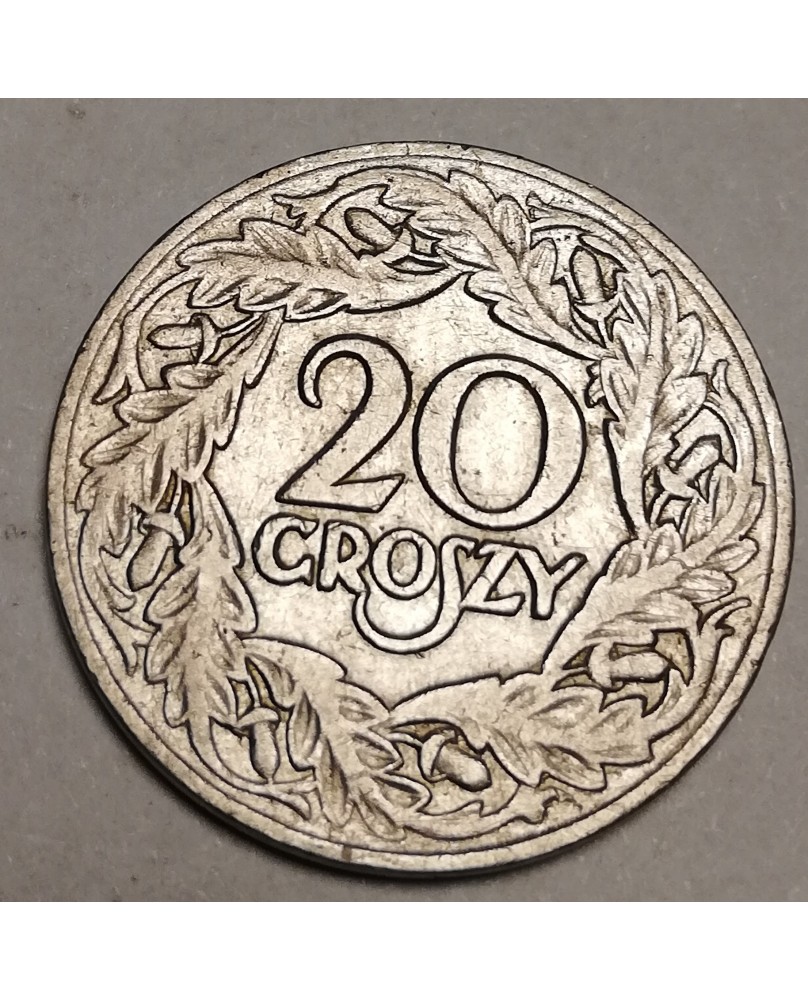 Lenkija. 20 groszy, 1923 m. Lenkija. 20 groszy, 1923 m.