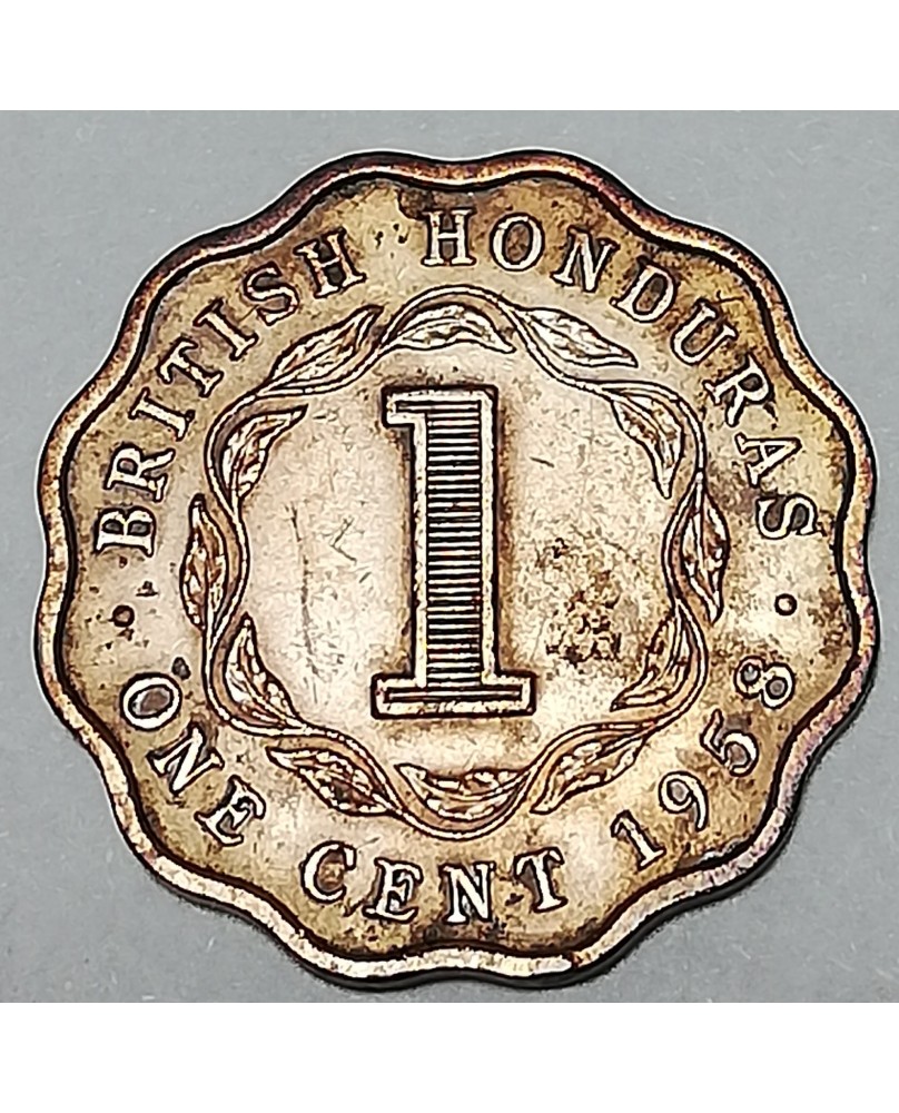 British Honduras/Britų Hondūras. 1 cent, 1958 m., UNC British Honduras/Britų Hondūras. 1 cent, 1958 m., UNC