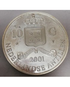Nyderlandų Antilai/Neth. Antilles. 10 Gulden, 2001 m., Tiražas - tik 560 vnt., PROOF