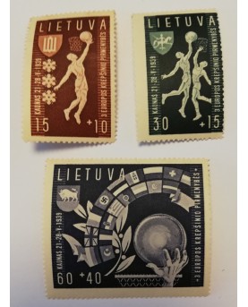 Europos krepšinio čempionato laida, 1939 m. (Mi 429-431)