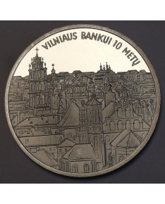 Medalis "Vilniaus bankui 10 metų", (Ag0.925)