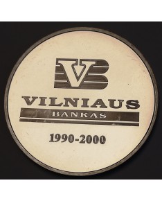 Medalis "Vilniaus bankui 10 metų", (Ag0.925)