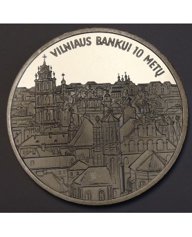 Medalis "Vilniaus bankui 10 metų", (Ag0.925)