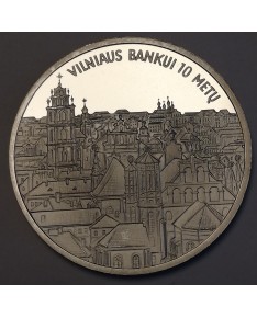 Medalis "Vilniaus bankui 10 metų", (Ag0.925)