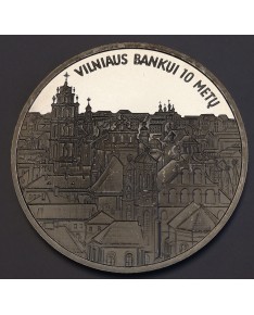 Medalis "Vilniaus bankui 10 metų", (Ag0.925)