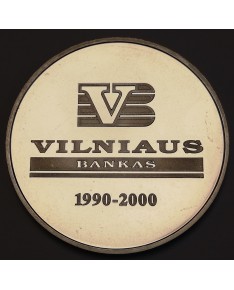 Medalis "Vilniaus bankui 10 metų", (Ag0.925)