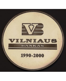 Medalis "Vilniaus bankui 10 metų", (Ag0.925)