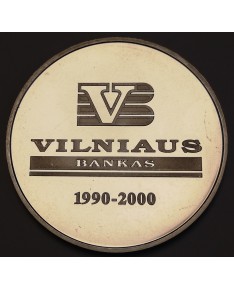 Medalis "Vilniaus bankui 10 metų", (Ag0.925)