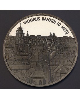 Medalis "Vilniaus bankui 10 metų", (Ag0.925)