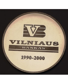 Medalis "Vilniaus bankui 10 metų", (Ag0.925)