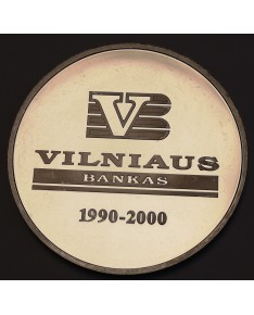 Medalis "Vilniaus bankui 10 metų", (Ag0.925)