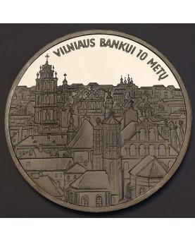 Medalis "Vilniaus bankui 10 metų", (Ag0.925)