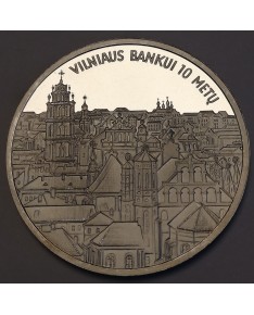 Medalis "Vilniaus bankui 10 metų", (Ag0.925)