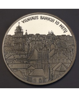 Medalis "Vilniaus bankui 10 metų", (Ag0.925)