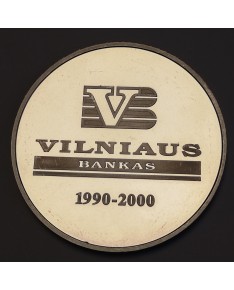 Medalis "Vilniaus bankui 10 metų", (Ag0.925)