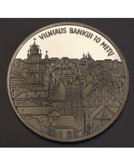 Medalis "Vilniaus bankui 10 metų", (Ag0.925)