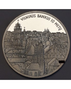 Medalis "Vilniaus bankui 10 metų", (Ag0.925)