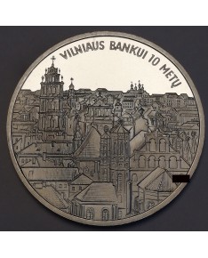 Medalis "Vilniaus bankui 10 metų", (Ag0.925)