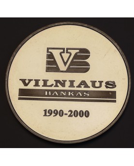 Medalis "Vilniaus bankui 10 metų", (Ag0.925)