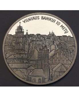 Medalis "Vilniaus bankui 10 metų", (Ag0.925)