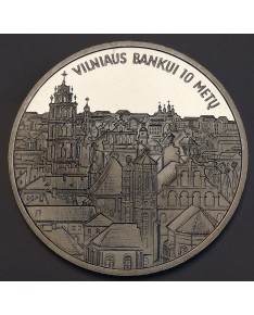 Medalis "Vilniaus bankui 10 metų", (Ag0.925)