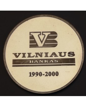 Medalis "Vilniaus bankui 10 metų", (Ag0.925)