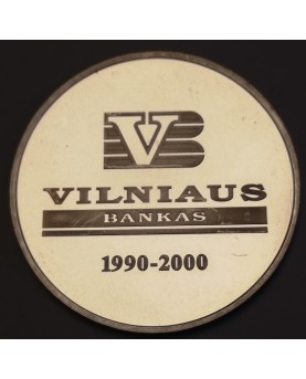 Medalis "Vilniaus bankui 10 metų", (Ag0.925)
