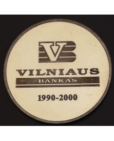 Medalis "Vilniaus bankui 10 metų", (Ag0.925)