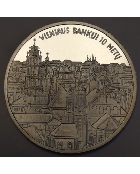 Medalis "Vilniaus bankui 10 metų", (Ag0.925)