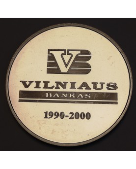 Medalis "Vilniaus bankui 10 metų", (Ag0.925)