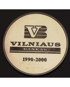 Medalis "Vilniaus bankui 10 metų", (Ag0.925)