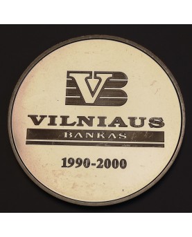 Medalis "Vilniaus bankui 10 metų", (Ag0.925)