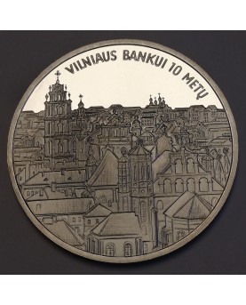 Medalis "Vilniaus bankui 10 metų", (Ag0.925)