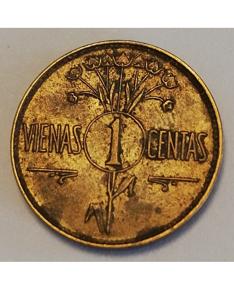 Lietuva. 1 centas, 1925 m. Lietuva. 1 centas, 1925 m.