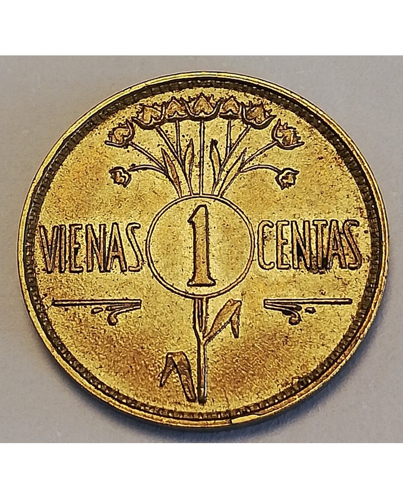 Lietuva. 1 centas, 1925 m. Lietuva. 1 centas, 1925 m.