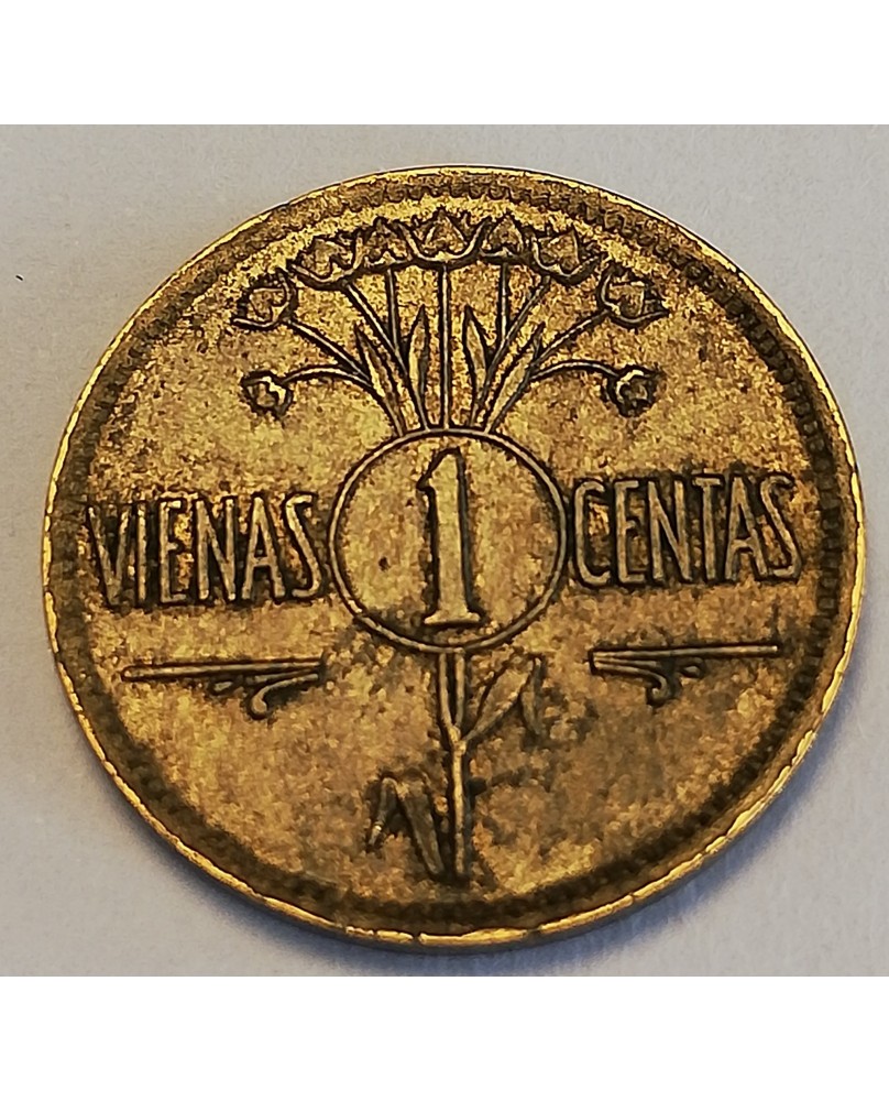 Lietuva. 1 centas, 1925 m. Lietuva. 1 centas, 1925 m.