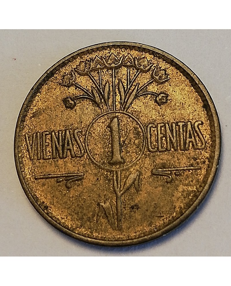 Lietuva. 1 centas, 1925 m. Lietuva. 1 centas, 1925 m.